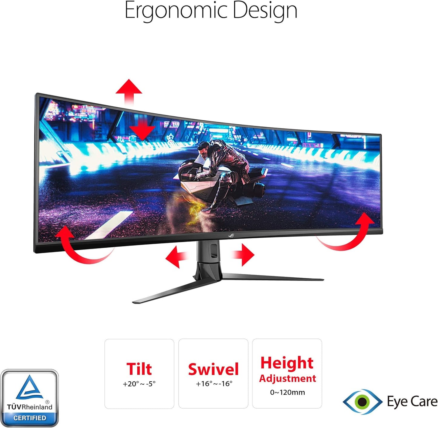 Asus ROG Strix XG49VQ 49” Curved Gaming FreeSync Monitor 144Hz