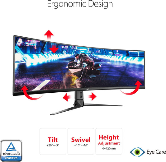Asus ROG Strix XG49VQ 49” Curved Gaming FreeSync Monitor 144Hz